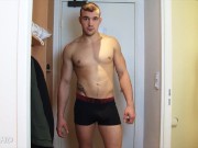Preview 2 of Str8 muscled fitness trainer exposed in a gay porn.