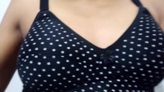 Remove my Black bra and play with my beautiful boobs