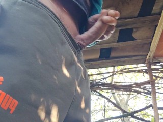 Masturbating and Cumming a Lot on the Street
