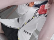 Preview 1 of 💖【Aliceholic13】GRIDMAN RIKKA Cosplay | School uniform multiple orgasm & creampie sex