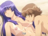 Two Busty Babes Make a Threesome on the Beach with a Lucky Cock | Hentai 1080p