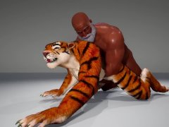 Beast with its ass being devoured 3D