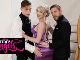 TRANS ANGELS - Izzy Wilde Takes Cole Church's & Steve Rickz's Dicks From Behind At The Prom Night