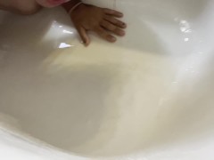 piss bath for trans princess - drinking pee from her big cock - Screenshot 11 of 16 - Piss