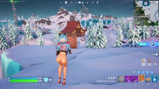 Playing Fortnite Lynx Pantless