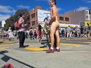 Preview 1 of stripping naked in public. folsom st fair