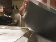 Young Ebony Babysitter Doing Chores Naked