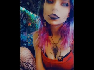 vertical video, tattooed women, smoking fetish, brunette