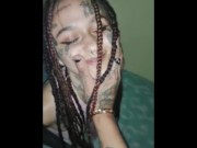 Preview 2 of 19 year old gothic girl with braids is spanked on the street and fucked until I cum on her face