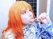 Preview 2 of ⋆˚✿˖°ᰔᩚ🧚🏻‍♀️🦷 Redhead brushes her teeth 🧡🪥˚ ༘ ೀ⋆｡˚