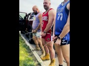 Preview 5 of Three Tradies Piss on Side of Road