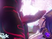 Preview 6 of Raiden Shogun Genshin Impact Worshiping a Big Mitachurl cock porn Hilichurl 60 FPS