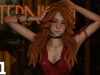 brunette, visual novel, eternum, redhead