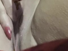 Close up of BBW playing with juicy pussy