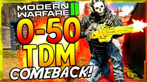 Modern Warfare 2: "0-50 TEAM DEATHMATCH COMEBACK WIN!" (MW3 EPIC COMEBACK WIN)