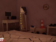 Preview 1 of FAKEhub - POV you are Sharing A Bed with your super cute Redhead petite sexy Stepsis