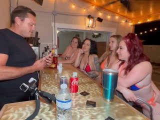 Wild Florida Swinger Couples Have Orgy At A Public Tiki Bar !