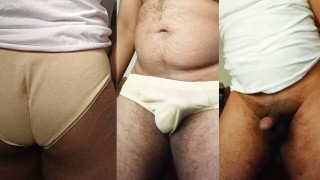 Indien gay gars sous-vêtements jaunes et bite poilue