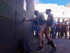 hung daddy takes Dick BB and sucked by boy, folsom street fair