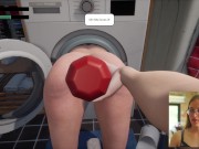 Preview 4 of she gets STUCK in the WASHING MACHINE - I insert 20 different objects into her holes (Part 2)