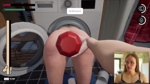 she gets STUCK in the WASHING MACHINE - I insert 20 different objects into her holes (Part 2)