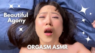 Азиатская красотка от первого лица испытывает интенсивный красивый оргазм в агонии -ASMR