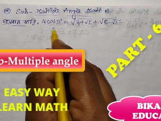 Sub Multiple Angles Class 11 Math Prove this Math Slove by Bikash Educare Part 6