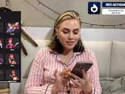 Preview 1 of Sexy student plays the role of a horny maid using a dating app