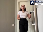 Preview 2 of Sexy student plays the role of a horny maid using a dating app