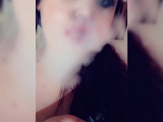 Sexy Smoking with Tits out