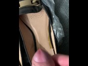 Preview 5 of Stinking ballerina shoes of a mature lady from work and cumshot