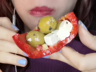 Asmr Mukbang Feederism Poivron énorme et Brick