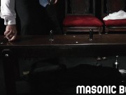 Preview 4 of MasonicBoys - Suited daddies dominated muscle apprentice
