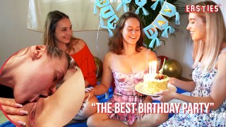 Anca's Birthday Is Celebrated By A Hot Threesome