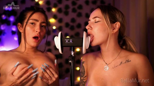 Licking your ears in a very sensual way ASMR with Kiki Myles