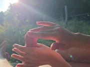 Preview 6 of We were sunbathing in a public place and she decided to give a blowjob. Part 1
