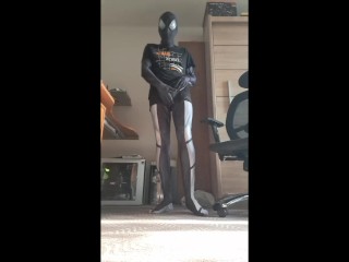 Spiderman Cumming in Free Time.