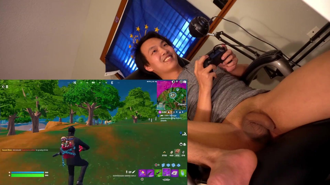 Playing fortnite naked