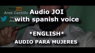 JOI em inglês - Áudio para MULHER - Voz masculina e gemidos - Falante de espanhol ASMR - Espanha