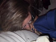 Preview 2 of Surprise handjob under blanket turn in to amazing bj