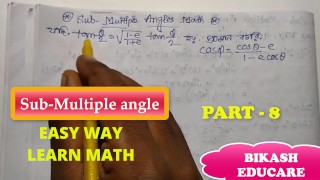 Sub Multiple Angles Classe 11 matemática encontra o valor Slove By Bikash Educare Parte 8