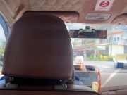 Preview 6 of Sucking cock in a taxi while the driver isn't looking - Risky Public Blowjob