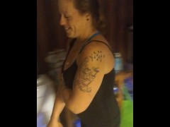 She loves to eat food every time after we fuck (sexy slutty dress)