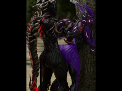 Valkyr Warframes Fucking Against a Tree