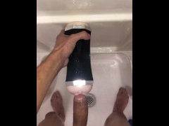 Fucking my pocket pussy in da shower