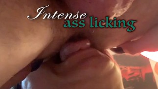 Crazy tongue, beautiful babe it's addicted to lick his ass