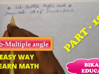 Sub Multiple Angles Classe 11 Matemática Amor Por Bikash Educare Parte 10