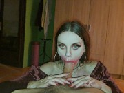 Preview 6 of SATANIC HOT GIRL COLLECTING CUM FOR HALLOWEEN - Aurora Luxxx