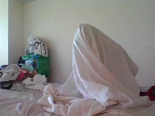 ghost costume, slim, bed sheets, fetish