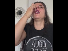 Sneezing a lot and loud